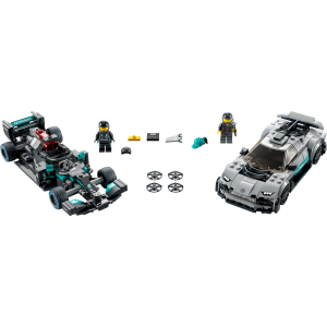 Image : LEGO 76909 Mercedes-AMG F1 W12 E Performance et Mercedes-AMG Project One Speed Champions