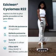 EZIclean Cyclomax R22 station Aspirateur balai sans fil