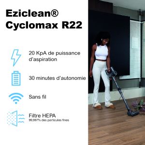 Image : EZIclean Cyclomax R12 Flex Aspirateur balai