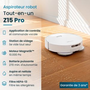 Robot aspirateur Eziclean All In One Z15 Pro Robot aspirateur Eziclean All In One Z15 Pro
