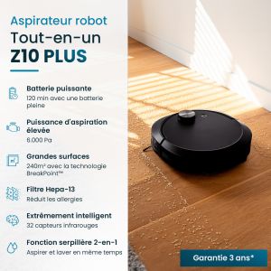Eziclean All-in-one Z10 Plus Robot aspirateur laveur Eziclean All-in-one Z10 Plus Robot aspirateur laveur