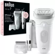 BRAUN - Silk-epil 7-441 - Blanc / Argent Epilateur electrique
