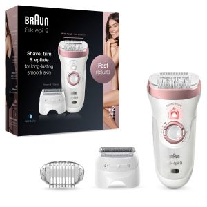 Image : BRAUN Silk epil 9-730 - Blanc/rose Epilateur electrique