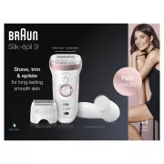 Epilateur electrique Braun Silk Epil 9-880 SensoSmart Blanc et Rose