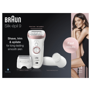 Image : Epilateur electrique Braun Silk Epil 9-880 SensoSmart Blanc et Rose