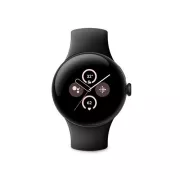 Google Pixel Watch 2 Boîtier en aluminium Noir Mat Bracelet sport Noir Volcanique 4G LTE
