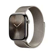 Apple Watch Series 10 GPS + Cellular 46mm Boîtier en Titane Naturel avec Bracelet Milanais Naturel M/L - MWYC3QF/A