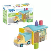 Playmobil 71686 Junior : Ouvrier avec Camion et Garage