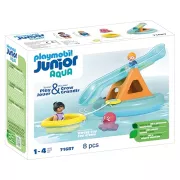 Playmobil 71687 Junior Aqua : Ilôt avec Toboggan Aquatique