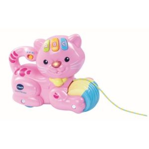 Image : Vtech 1 2 3 P'tit Chat Rose Animal Interactif