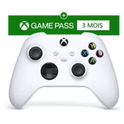 Manette MICROSOFT Robot White + 3 mois de Game pass Ultimate