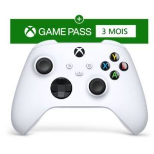 Image : Manette MICROSOFT Robot White + 3 mois de Game pass Ultimate