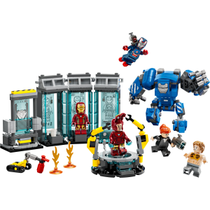 Image : LEGO 76315 Le laboratoire d'Iron Man: la salle des armures Marvel