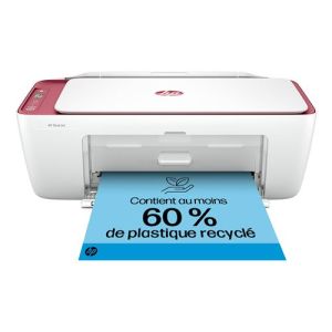 Image : HP DeskJet 2823e Blanc et rose Imprimante multifonction