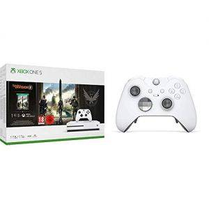 Image : Xbox One S 1 To + Tom Clancy's The Division 2 + Manette sans fil Xbox Elite Blanche + Gears of War 4