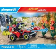 Playmobil 71825 Pompier avec quad et arbustes enflammés  Action Heroes