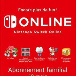 Image : Abonnement familial 12 mois Nintendo Switch Online