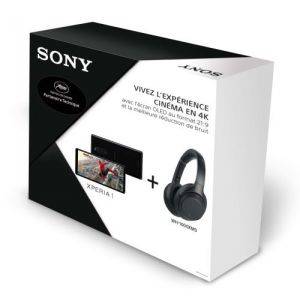Image : Pack Sony Xperia 1 Double SIM 128 Go Noir + Casque Wh-1000xM3 Noir