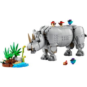 Image : LEGO 31171 Animaux sauvages: le rhinocéros majestueux et les oiseaux Creator 3-en-1
