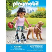 Playmobil My Life 71739 Jeune fille rolleuse avec Retriever
