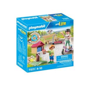 Image : Playmobil My Life 71511 Boîte à livres avec maman et enfant