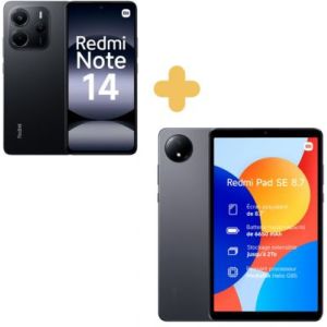 Image : XIAOMI Redmi Note 14 Noir 256Go + Tab Redmi Pad SE 64Go