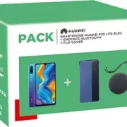 Pack Huawei P30 Lite Bleu + enceinte + flip