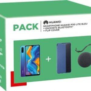 Image : Pack Huawei P30 Lite Bleu + enceinte + flip