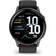 GARMIN Venu 4 Noir/Gris Silicone noir 45mm