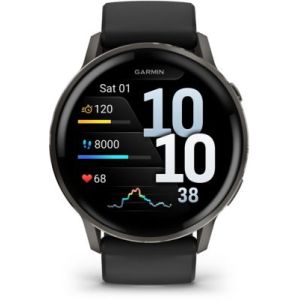 Image : GARMIN Venu 4 Noir/Gris Silicone noir 45mm