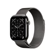 Apple Watch Series 11 GPS + Cellular 42mm Titane Ardoise / Milanais Noir - MF8U4ZR/A