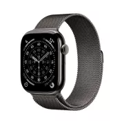 Apple Watch Series 11 GPS + Cellular 46mm Titane Ardoise / Milanais Noir M/L - MFD44ZR/A