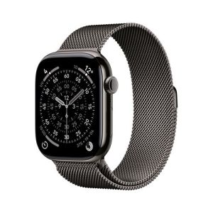 Image : Apple Watch Series 11 GPS + Cellular 46mm Titane Ardoise / Milanais Noir M/L - MFD44ZR/A