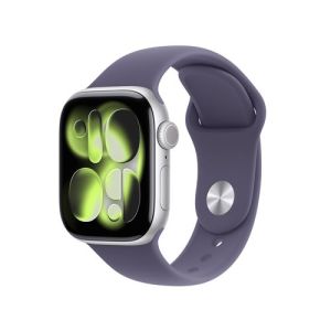 Image : Apple Watch Series 11 GPS + Cellular 42mm Aluminium Argent / Brume Violette - M/L - MF8J4ZR/A