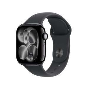 Image : Apple Watch Series 11 GPS + Cellular 42mm Aluminium Noir de Jais / Noir - M/L - MF854ZR/A