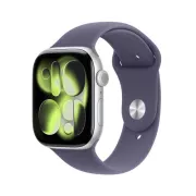 Apple Watch Series 11 GPS + Cellular 46mm Aluminium Argent / Brume Violette S/M - MFCP4ZR/A