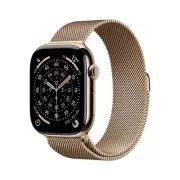 Apple Watch Series 11 GPS + Cellular 46mm Boitier en Titane Or avec Boucle Milanaise Or M/L - MFD84ZR/A