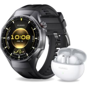 Image : HUAWEI Watch GT6 Pro 46mm Noir + FreeBuds 6I Blanc
