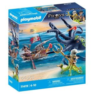 Image : PLAYMOBIL 71419 Pirate avec pieuvre géante Les Pirates