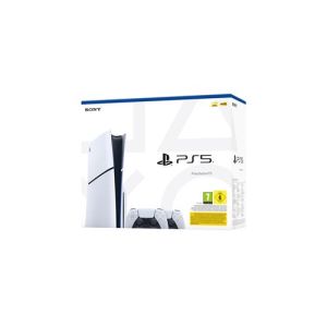 Image : Console Sony PS5 Slim Standard + 2ème manette DualSense Blanc