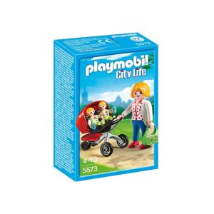 Image : Playmobil 5573 Maman avec Jumeaux et Landau - City Life