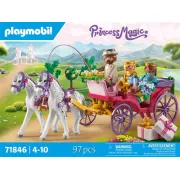 Playmobil Princess Magic 71846 Calèche avec couple princier et cocher