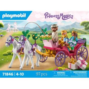 Image : Playmobil Princess Magic 71846 Calèche avec couple princier et cocher