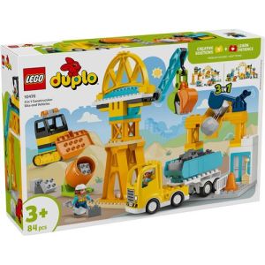 Image : LEGO DUPLO Town 10476 Le chantier et les véhicules de construction 3-en-1