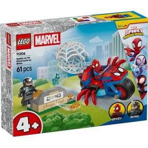 Image : LEGO 11206 Spidey sur sa moto contre Rhino