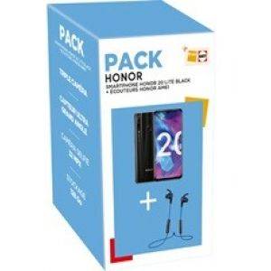 Image : Pack Honor 20 Lite Black + Casque Bluetooth AM61