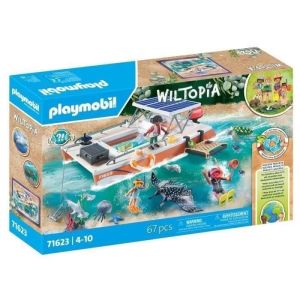 Image : PLAYMOBIL 71623 Bateau de surveillance des récifs coralliens