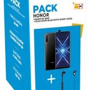 Image : Pack Honor 9X Noir + Ecouteurs bluetooth Sport