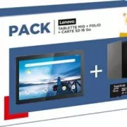 Pack Lenovo M10HD 10.1'' 32 GO Wifi Noir + Folio + Carte SD 16Go
