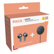 Pack Samsung Buds4 Noir + Pad à induction magnétique 25 W